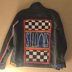 Custom made St. Louis STL denim jacket